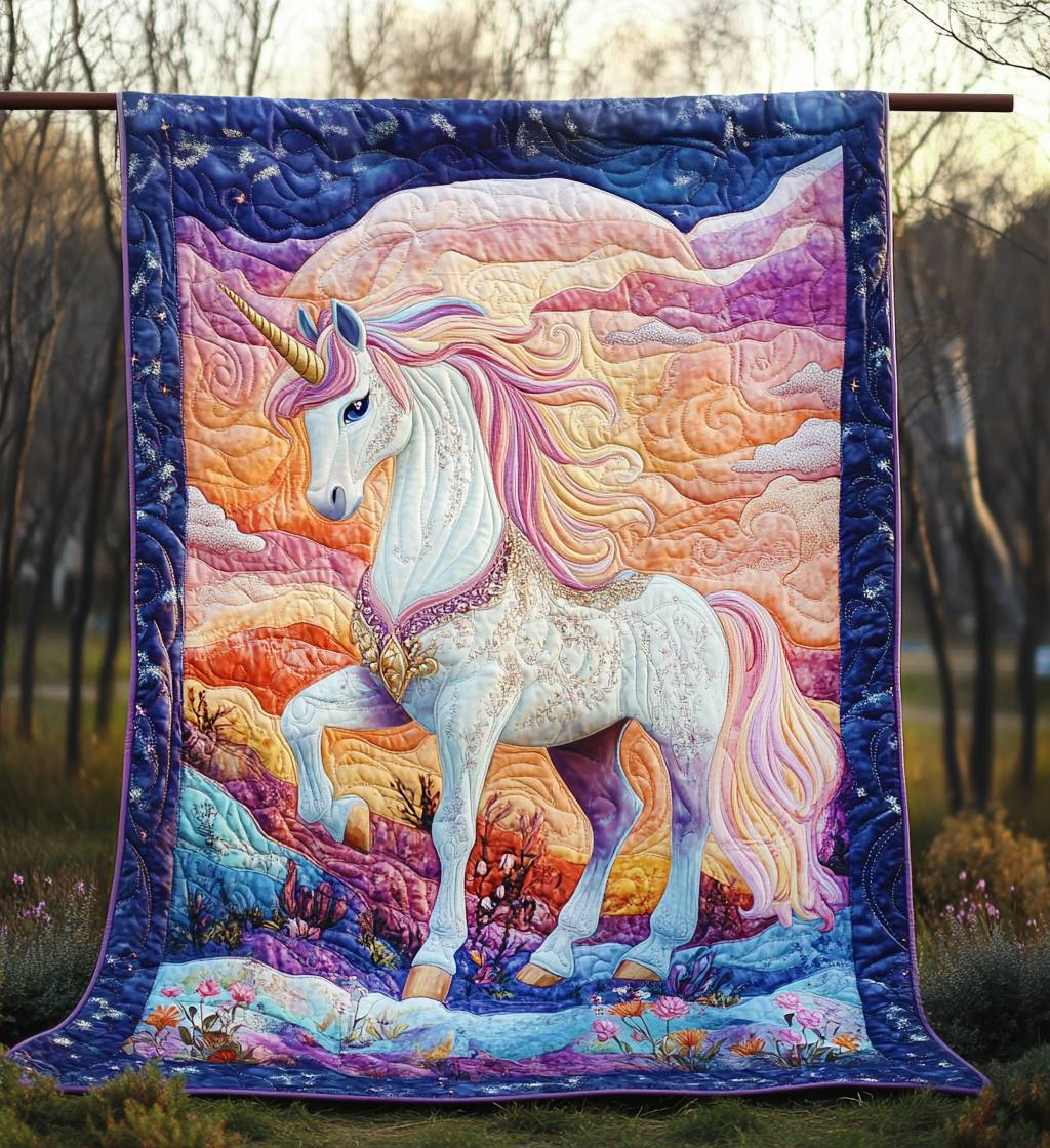 Twilight Unicorn Quilted Blanket Unicorn Presents For Adults