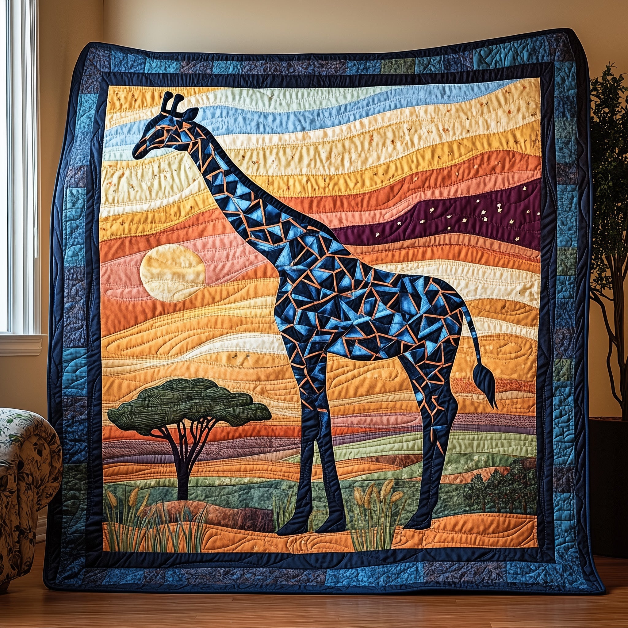 Twilight Wanderer Quilted Blanket Best Couch Throw BlanketGiraffe Novelty Gifts