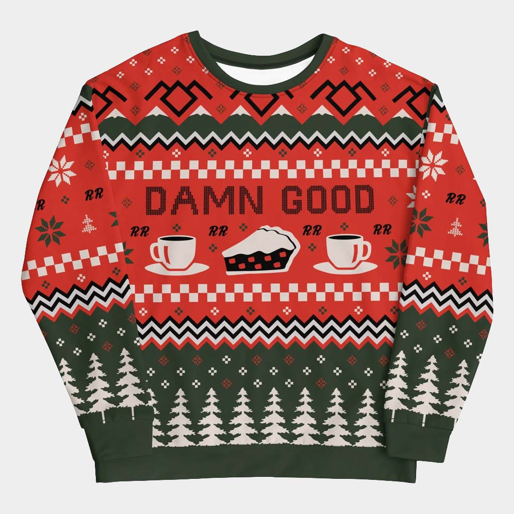 Twin Peaks Merch Twin Peaks Damn Good Holiday Sweatshirt Gift Ideas For Husband