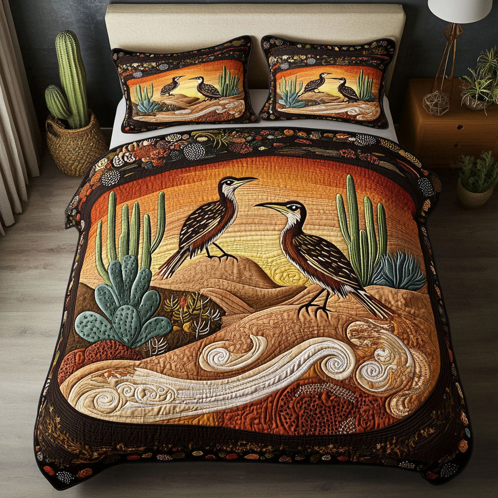 Twin Runners Quilted Bedding Set Bed Room Decoration Presents For Bird Lovers
