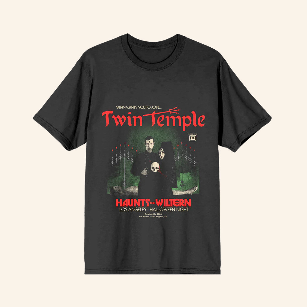 Twin Temple Merch Wiltern Event T-Shirt Christmas Presents For Him