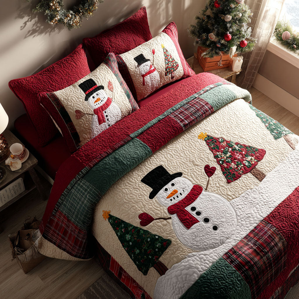 Twinkle Frost Quilted Bedding Set Lovely Bedroom Gift Idea for Housewarming