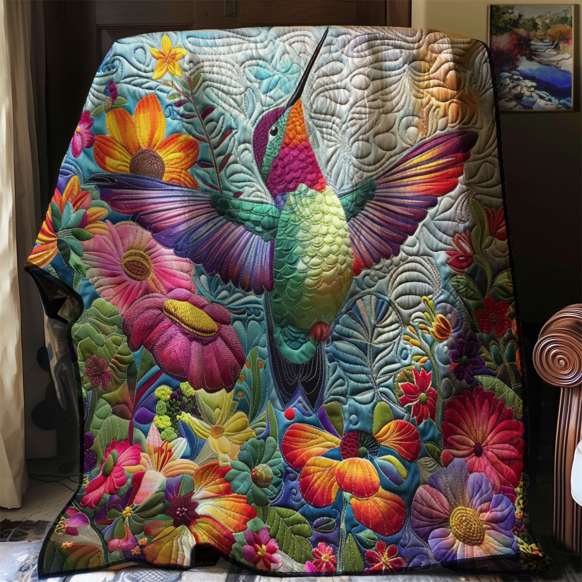 Twinkle Hummingbird Quilt Blanket Christmas Throw Blanket Jesus Gifts For Christmas