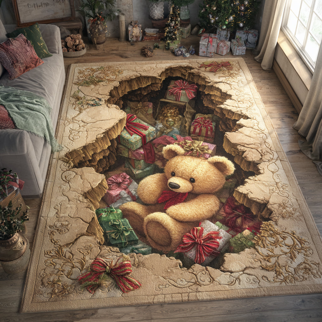 Twinkle Teddy Area Rug Door Entrance Decor Xmas Gift Ideas For Grandma