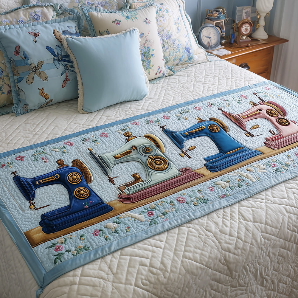 Twinkling Stitch Quilted Bed Runner Christmas Bedding Ideas Sausage Dog Xmas Gifts