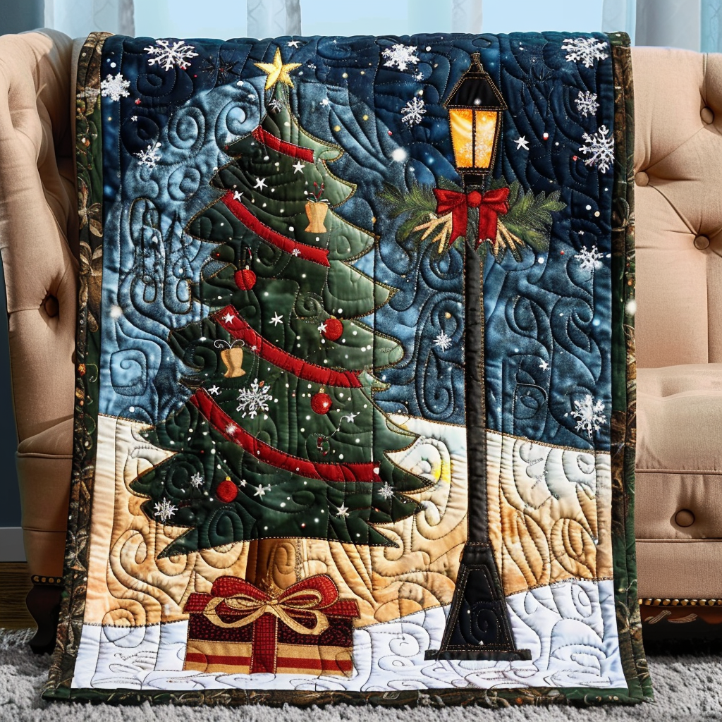 Twinkling Tree Quilted Blanket Mother In Law Christmas Gift