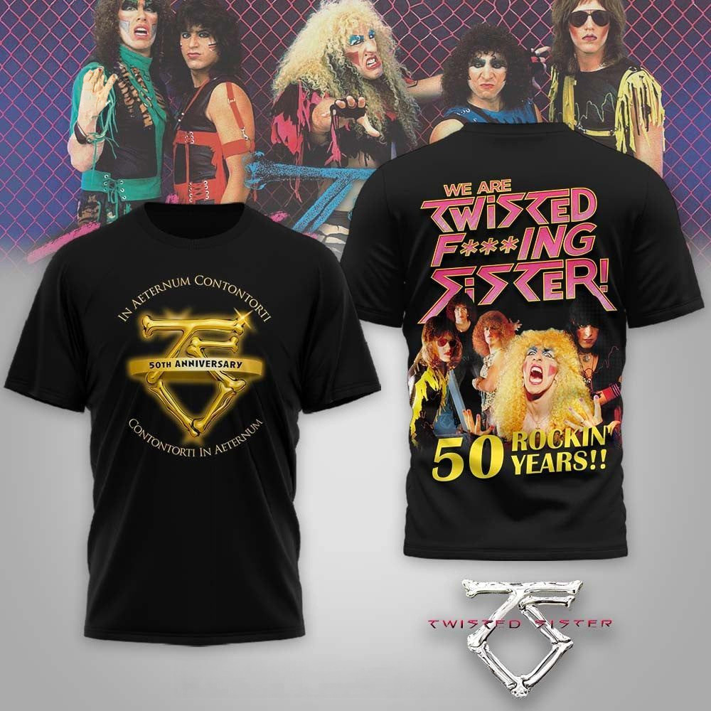 Twisted Sister 50th Anniversary T-Shirt Twisted Sister Merch Gifts For Band Fans Twisted Sister 50th Anniversary T-Shirt Twisted Sister Merch Gifts For Band Fans