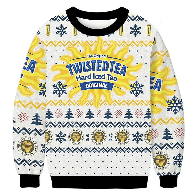 Twisted Tea Hard Iced Tea Christmas Ugly Sweatshirt Holiday Season Gag Gift Top Twisted Tea Hard Iced Tea Christmas Ugly Sweatshirt Holiday Season Gag Gift Top