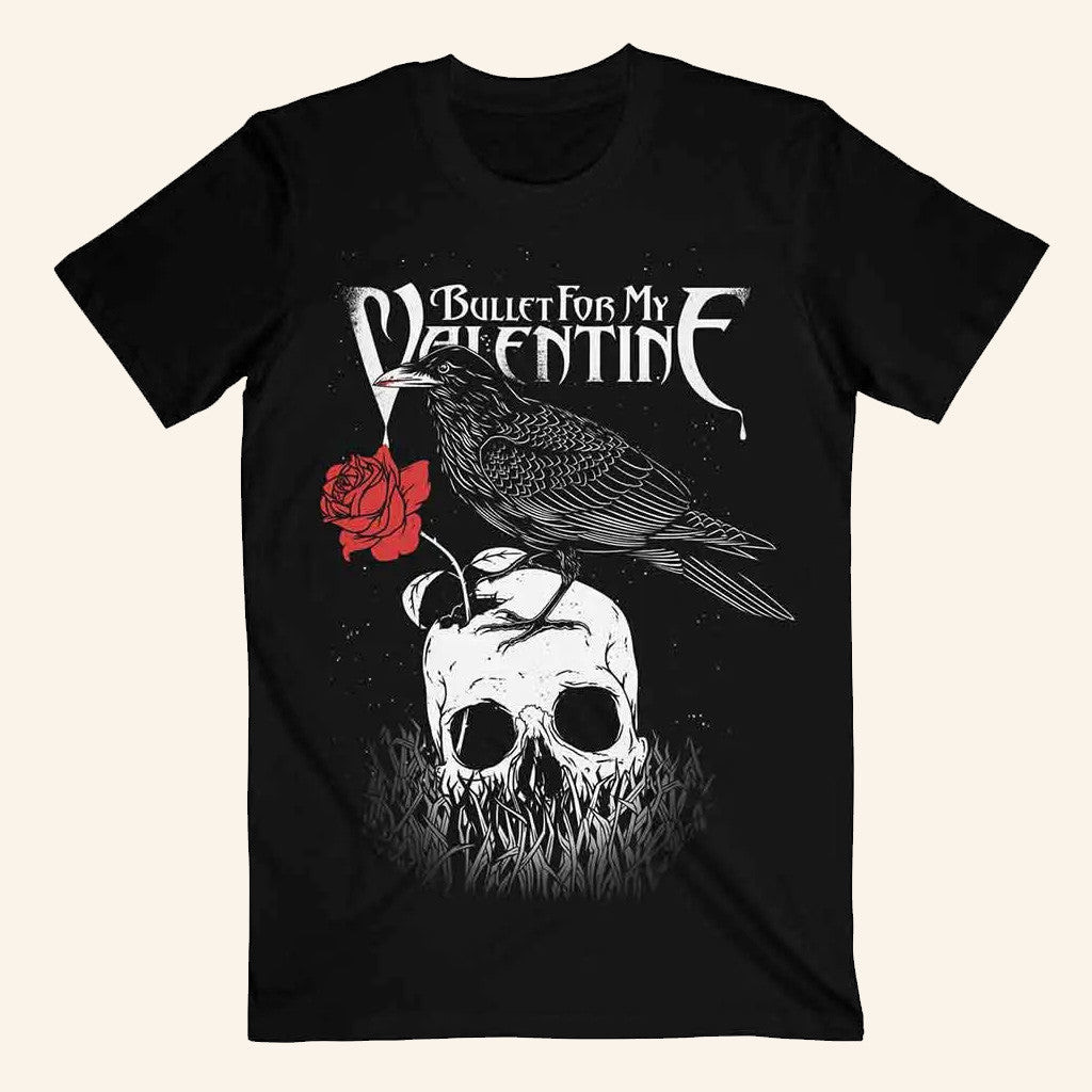 Twisted Thread Merch Bullet For My Valentine Raven Black T-Shirt Gifts For Father Twisted Thread Merch Bullet For My Valentine Raven Black T-Shirt Gifts For Father