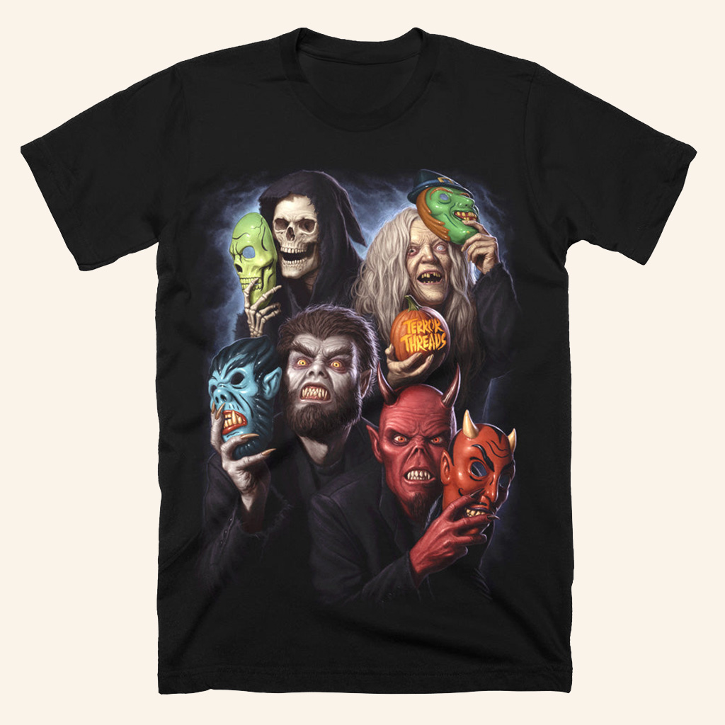 Two Faced Terror T-Shirt Halloween Merch Gifts For Boyfriend Two Faced Terror T-Shirt Halloween Merch Gifts For Boyfriend