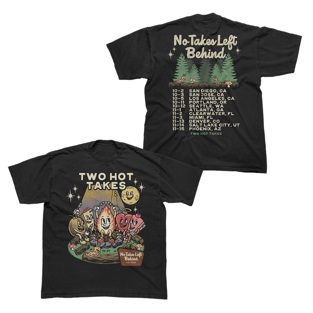 Two Hot Takes Merch No Takes Left Behind Tour T-Shirt Fathers Day Gifts For Husband