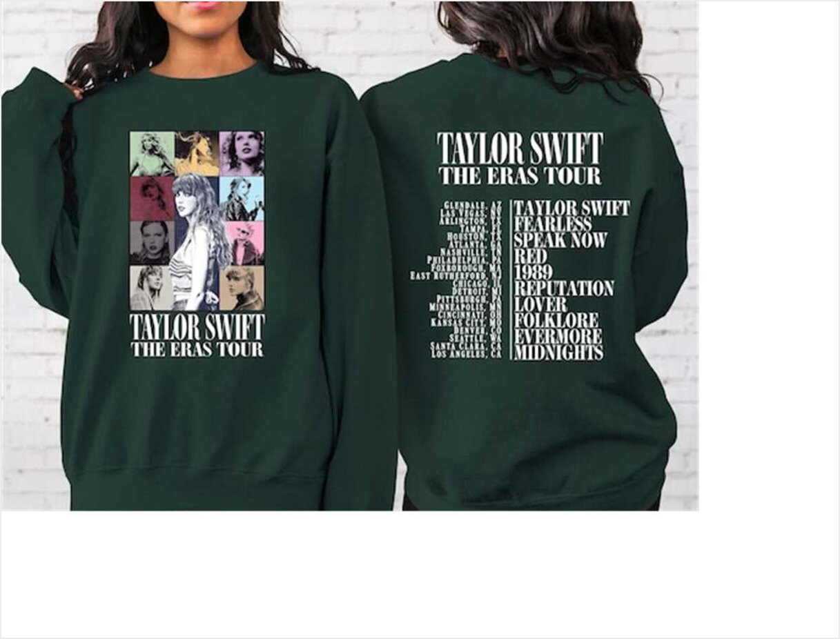 Two Sided The Eras Tour Concert Sweatshirt, Taylor Swift Sweatshirt Gifts For BFF Merch Apparel Two Sided The Eras Tour Concert Sweatshirt, Taylor Swift Sweatshirt Gifts For BFF Merch Apparel