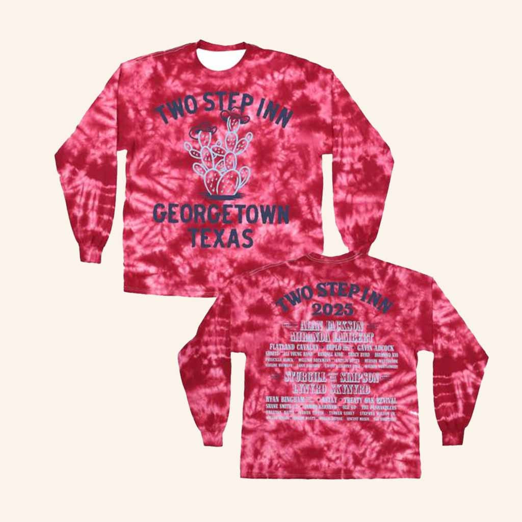 Two Step Inn Merch Cowboy Cactus Lineup Tie Dye Long Sleeve Shirt Xmas Gifts For Her Two Step Inn Merch Cowboy Cactus Lineup Tie Dye Long Sleeve Shirt Xmas Gifts For Her