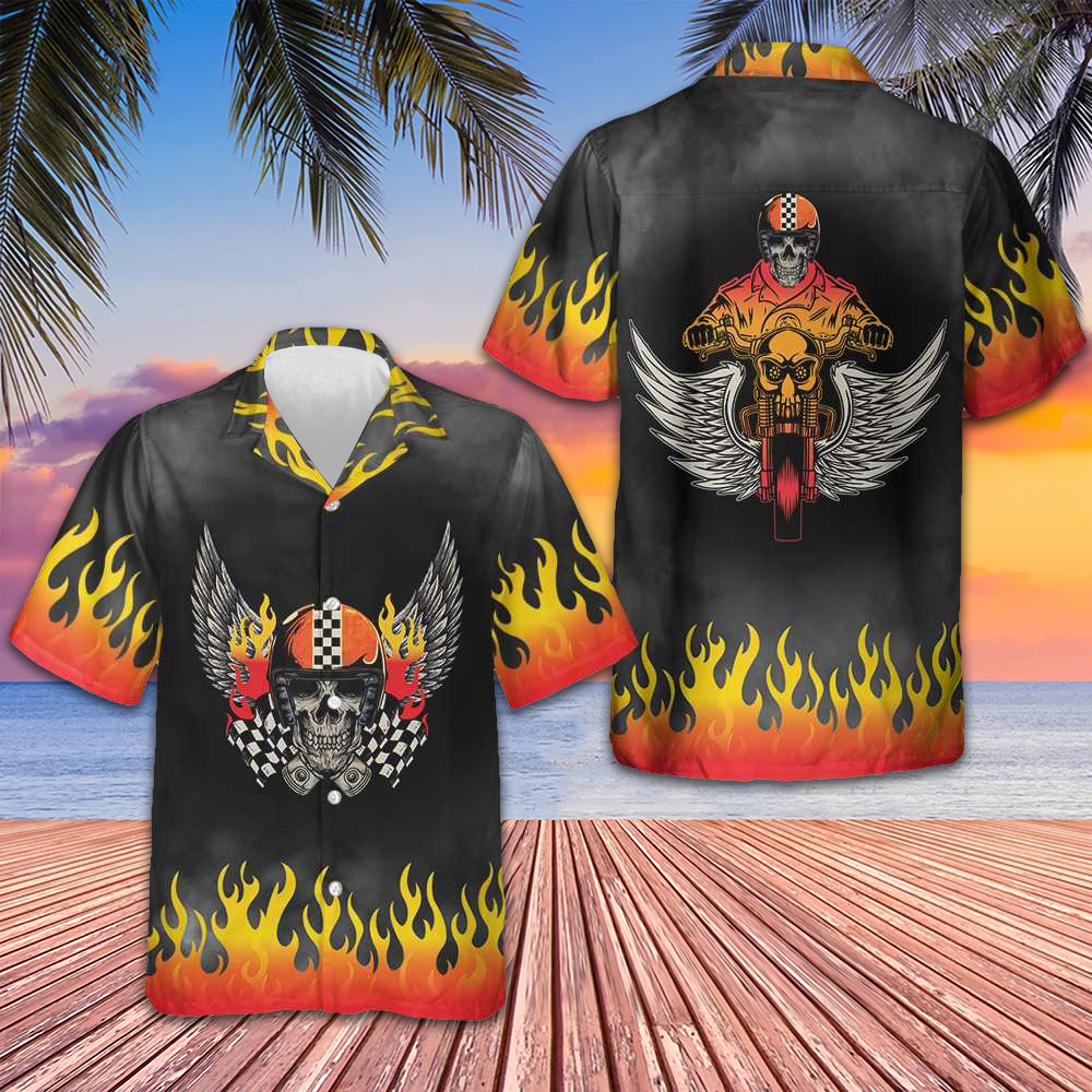Two Wheels Forever Motorcycle Hawaiian Shirt Motorcycle Riding Skull shirt Gifts For Bikers Two Wheels Forever Motorcycle Hawaiian Shirt Motorcycle Riding Skull shirt Gifts For Bikers