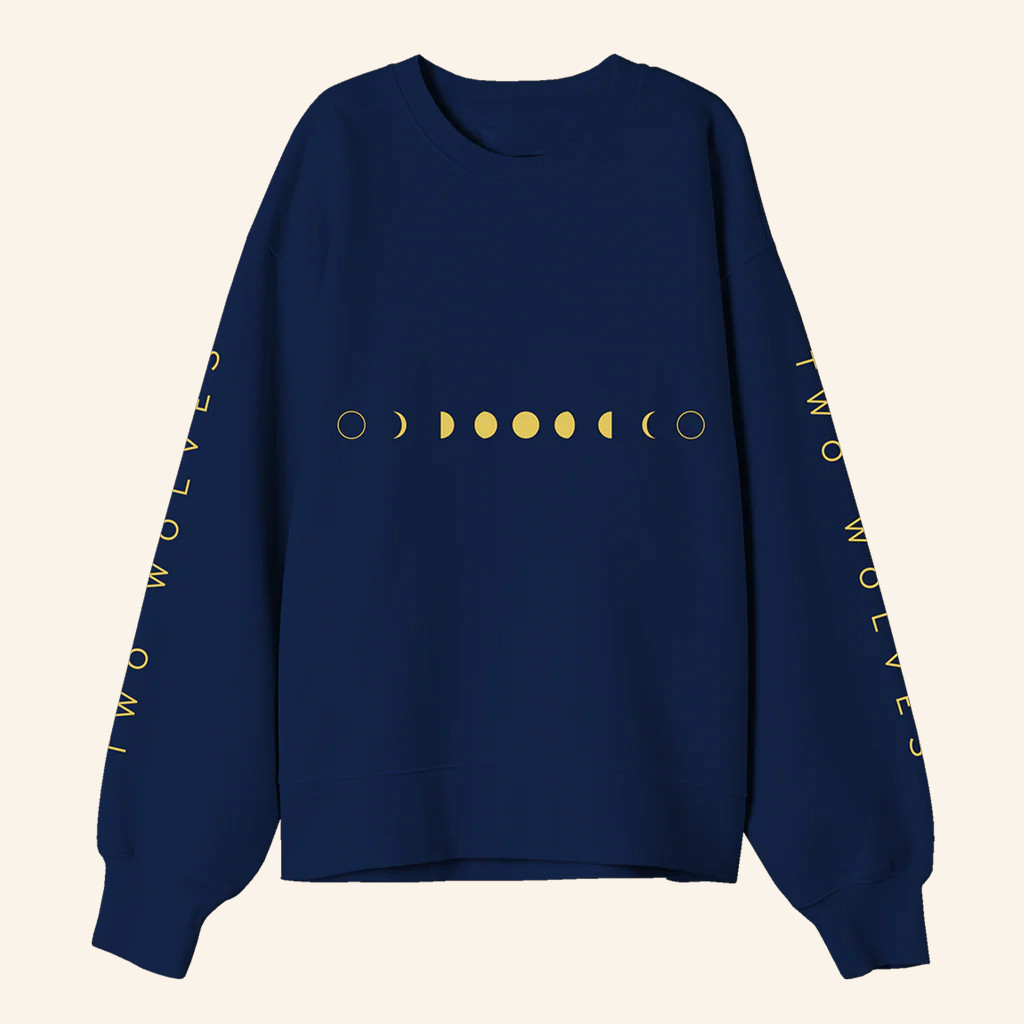 Two Wolves Wine Merch Two Wolves Moon Phase Sweatshirt Gifts For My Sisters