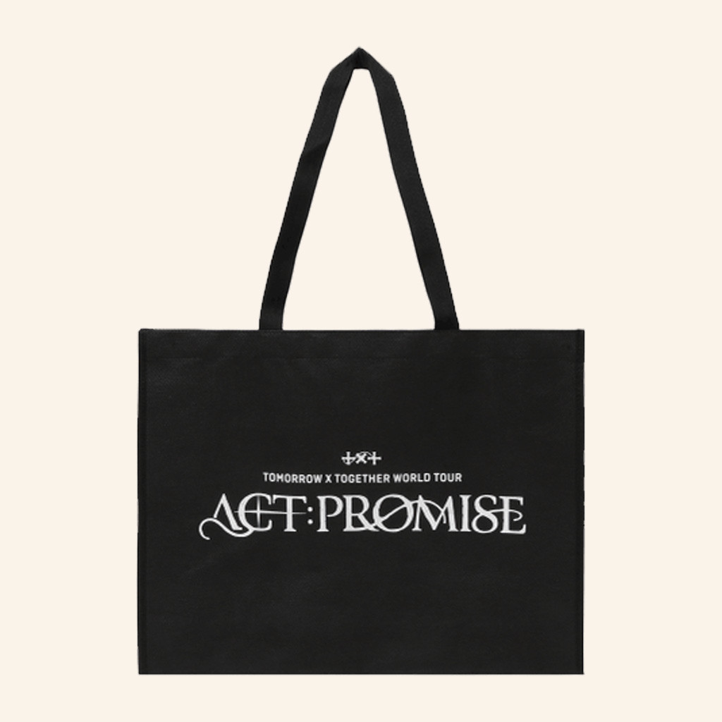 TXT Tour Merch 2025 ACT Promise Black Tote Bag Girlfriend Christmas Gifts TXT Tour Merch 2025 ACT Promise Black Tote Bag Girlfriend Christmas Gifts