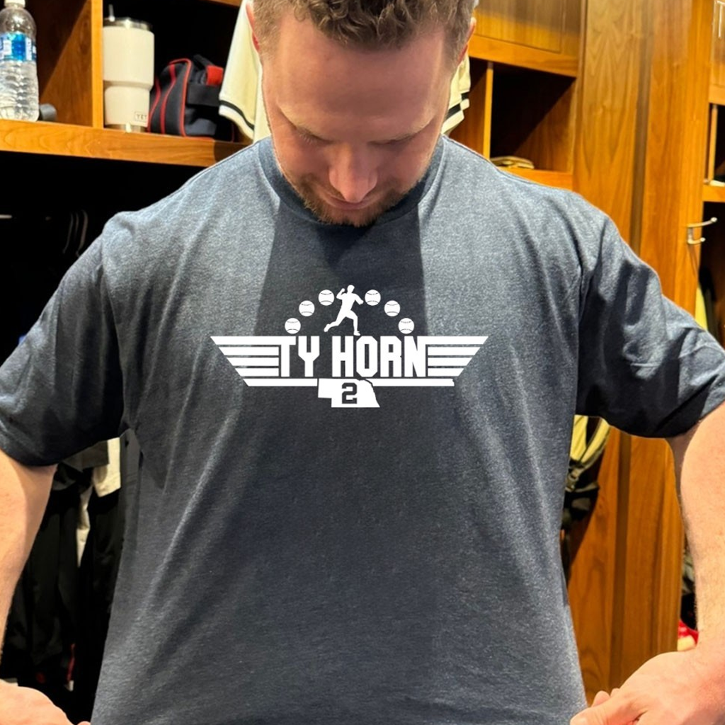 Ty Horn 2 University Of Nebraska Baseball T-Shirt Best Gifts For Baseball Lovers