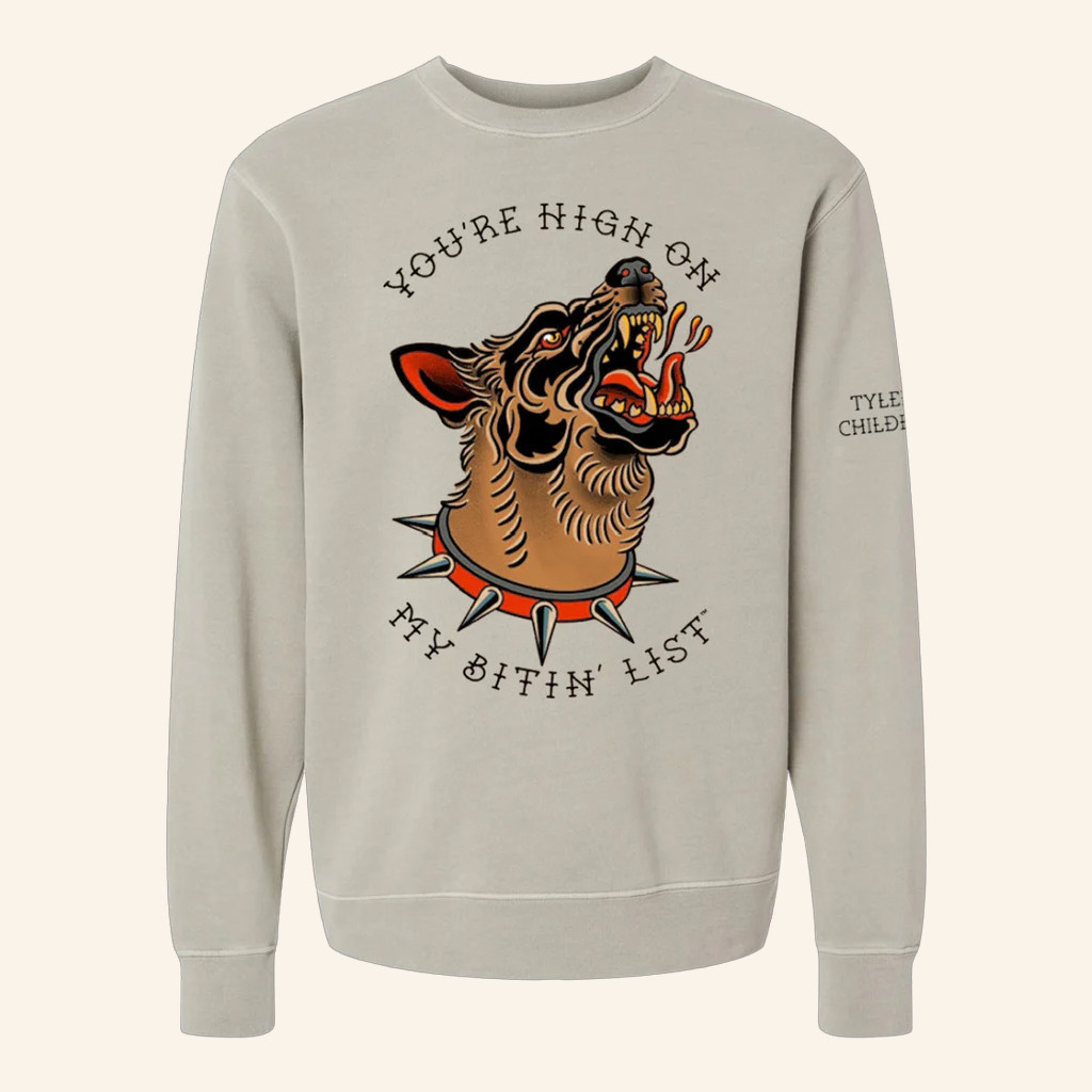 Tyler Childers Merch Bitin List Dog Sweatshirt Gift Ideas For Music Lovers Tyler Childers Merch Bitin List Dog Sweatshirt Gift Ideas For Music Lovers