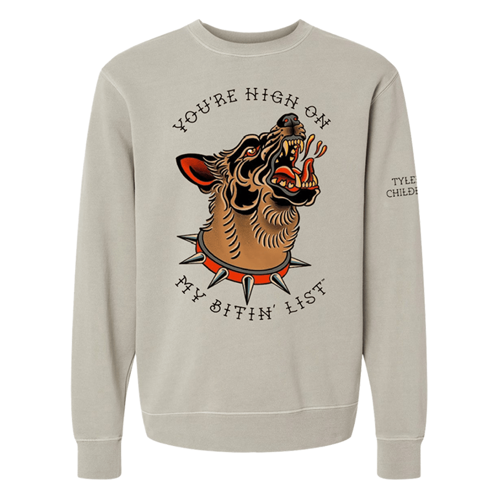 Tyler Childers Merch Bitin List Dog Sweatshirt Tyler Childers Sweatshirt Music Fan Great Gifts