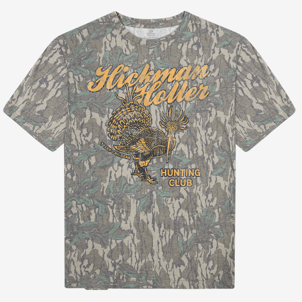 Tyler Childers Merch Hickman Holler Camo T-Shirt Wild Turkey Pattern Music Clothes Gifts