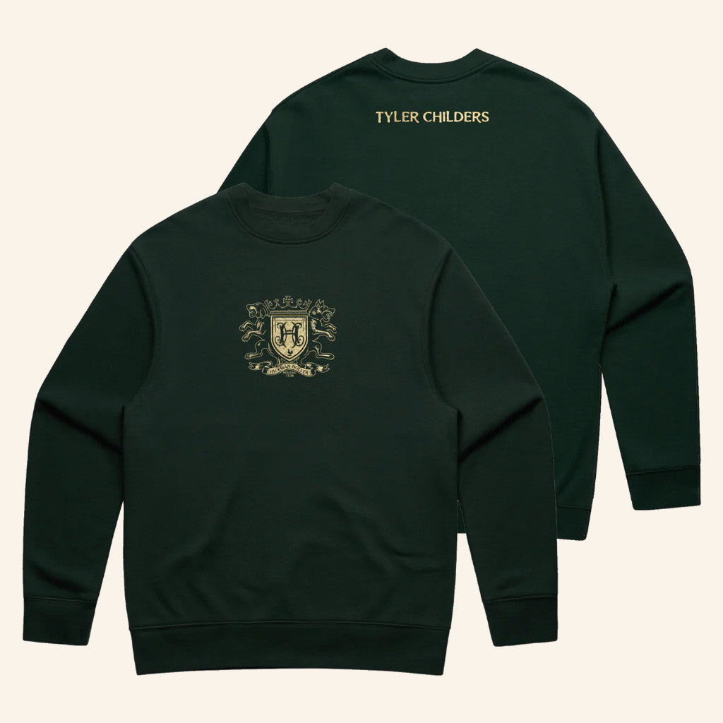 Tyler Childers Merch Hickman Holler Hunting Club Crest Green Sweatshirt Gifts For Friends Tyler Childers Merch Hickman Holler Hunting Club Crest Green Sweatshirt Gifts For Friends