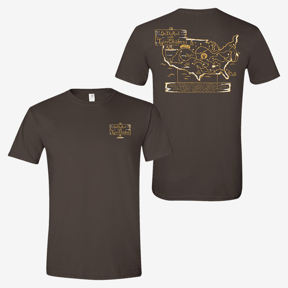 Tyler Childers Merch On The Road Map T-Shirt Snipe Hunt Tour Shirt Gifts For Tyler Childers Fan