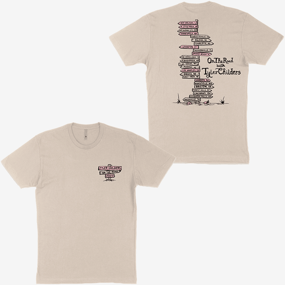 Tyler Childers Merch On The Road Signpost T-Shirt Tyler Childers Shirt Country Music Gifts