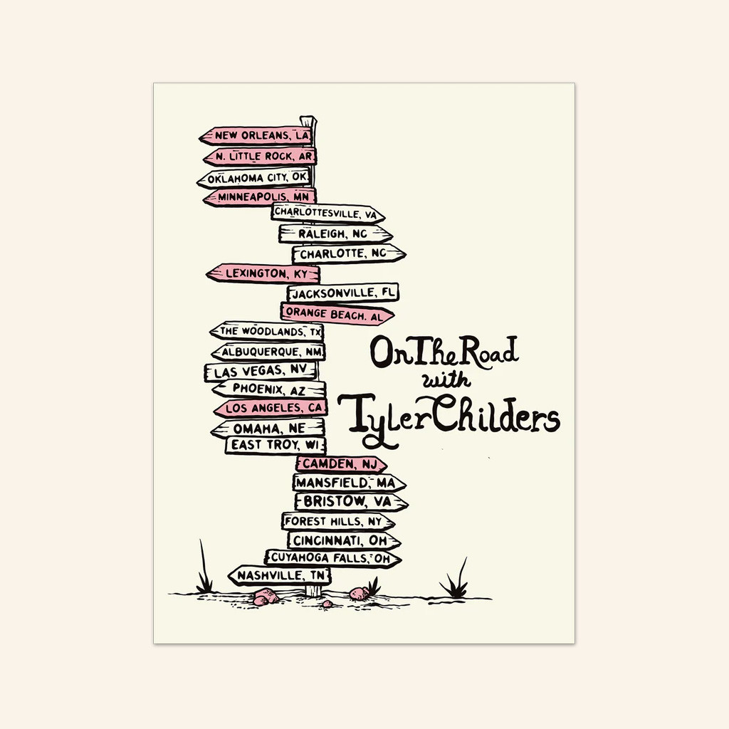 Tyler Childers Merch On The Road Singpost Lithographic Poster Living Room Wall Art Tyler Childers Merch On The Road Singpost Lithographic Poster Living Room Wall Art
