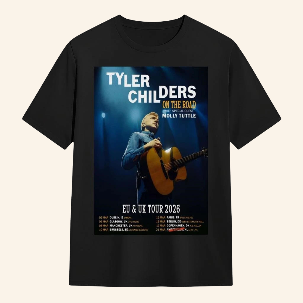 Tyler Childers On The Road EU And UK 2026 Tour T-Shirts