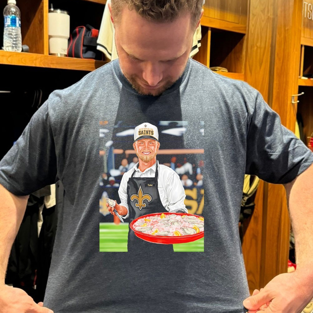 Tyler New Orleans Saints Shough Serving Em Up T Shirt