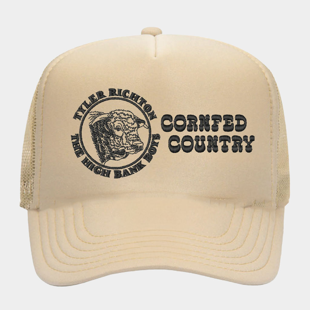 Tyler Richton And The High Bank Boys Merch Corn Fed Country Trucker Hat Gifts For Dad-1