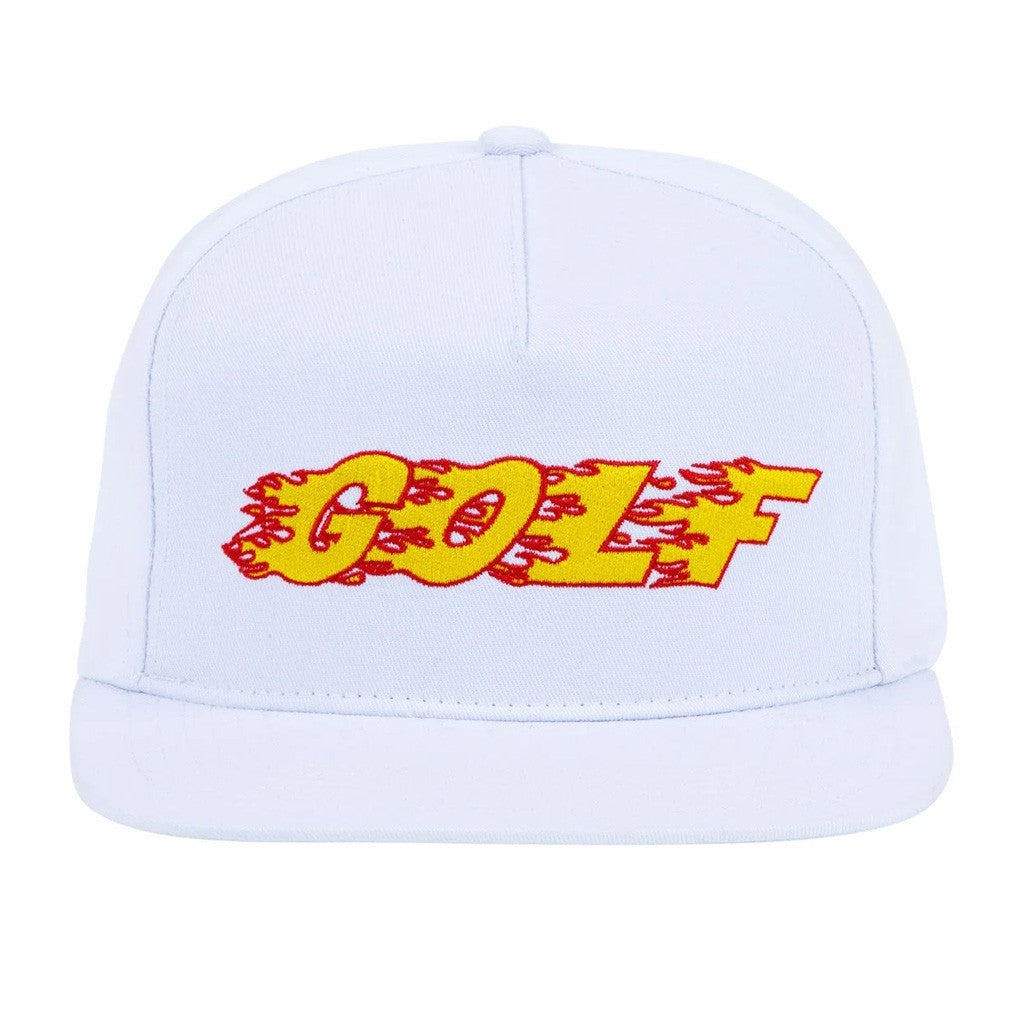 Tyler The Creator Merch Fire Golf Hat White Embroidered Golf Wang Merch Gifts For Husband