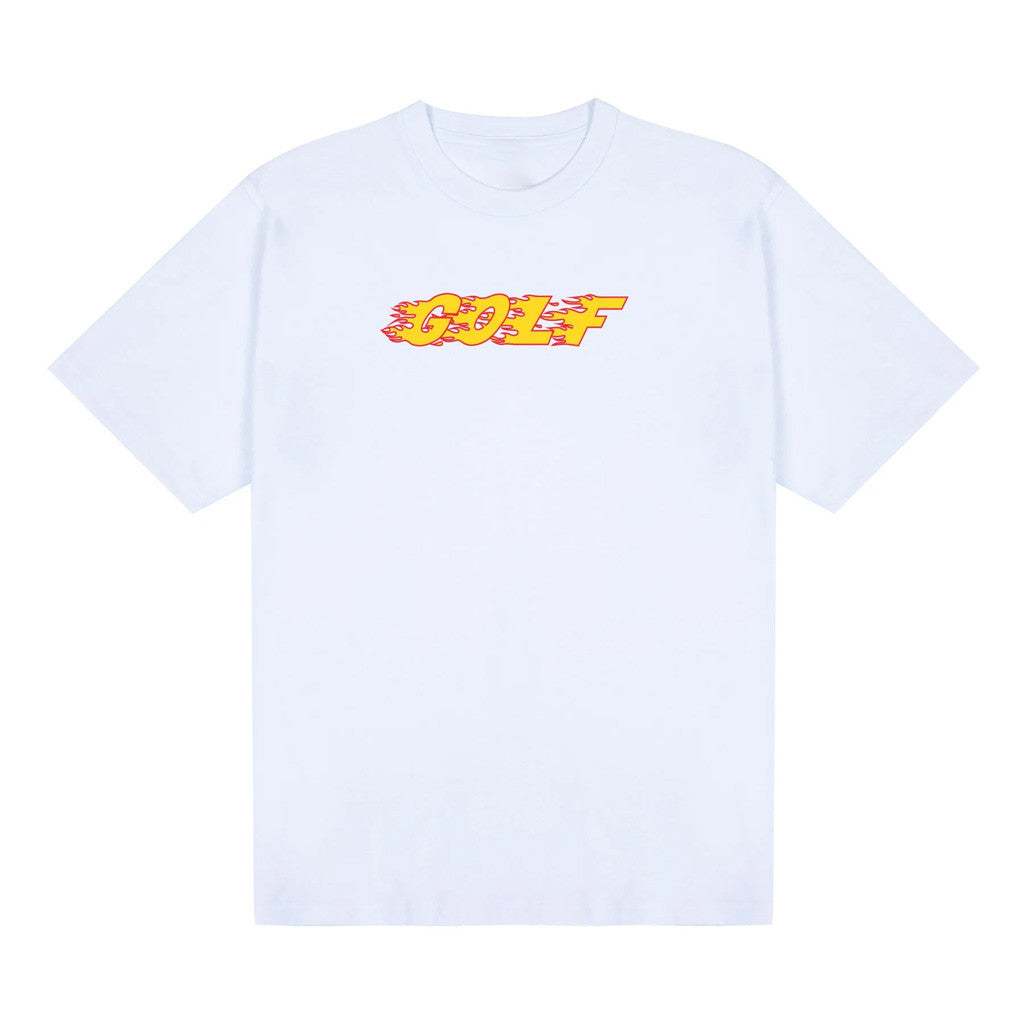 Tyler The Creator Merch Fire Golf T-Shirt White Golf Wang Merch Gifts For Husband Tyler The Creator Merch Fire Golf T-Shirt White Golf Wang Merch Gifts For Husband