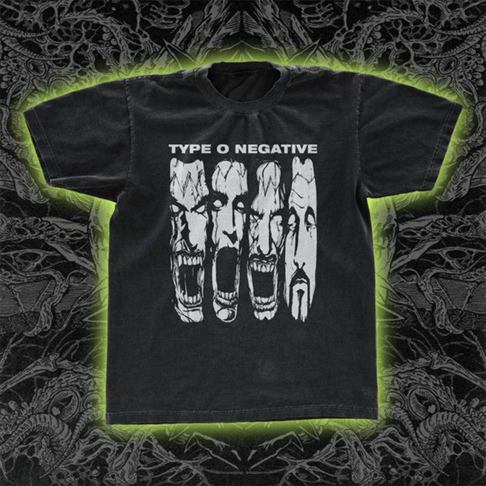 Type O Negative Merch Type O Negative Faces T-Shirt Awesome Mother's Day Gifts 2025 Type O Negative Merch Type O Negative Faces T-Shirt Awesome Mother's Day Gifts 2025