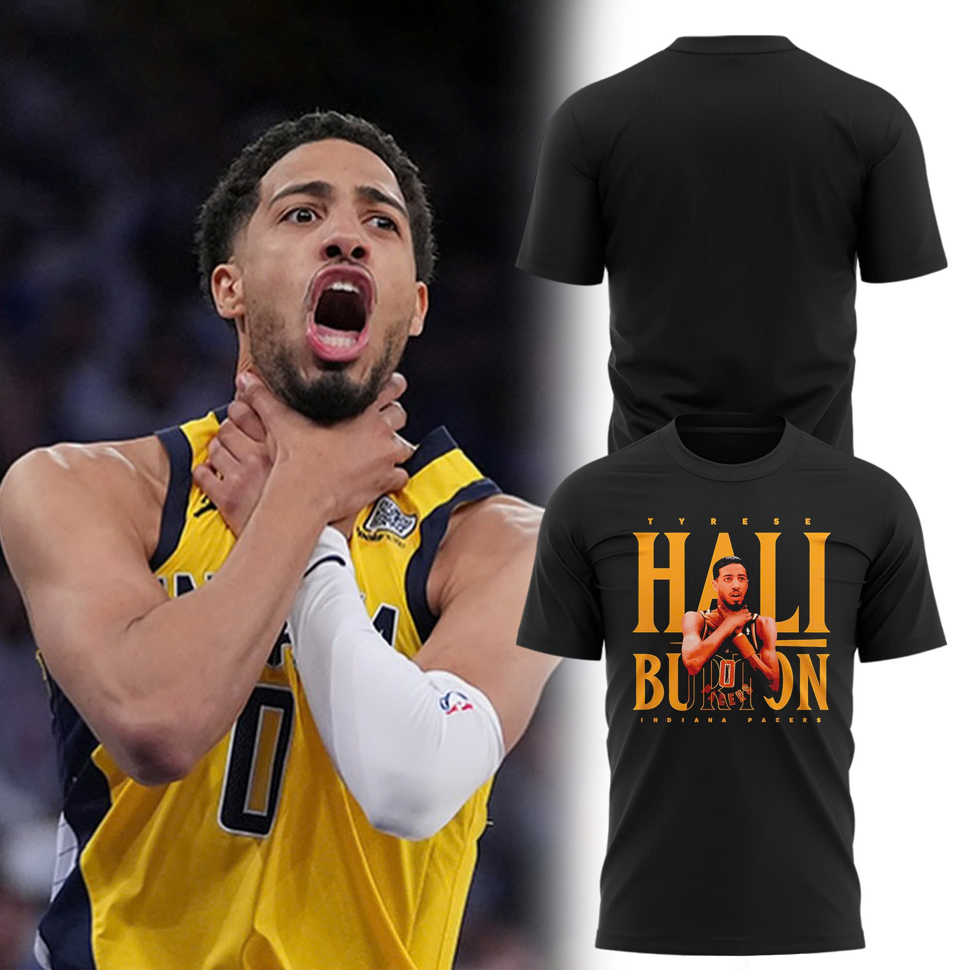 Tyrese Haliburton Choke Indiana Pacers 2025 T-Shirt Basketball Fan Merch Gifts