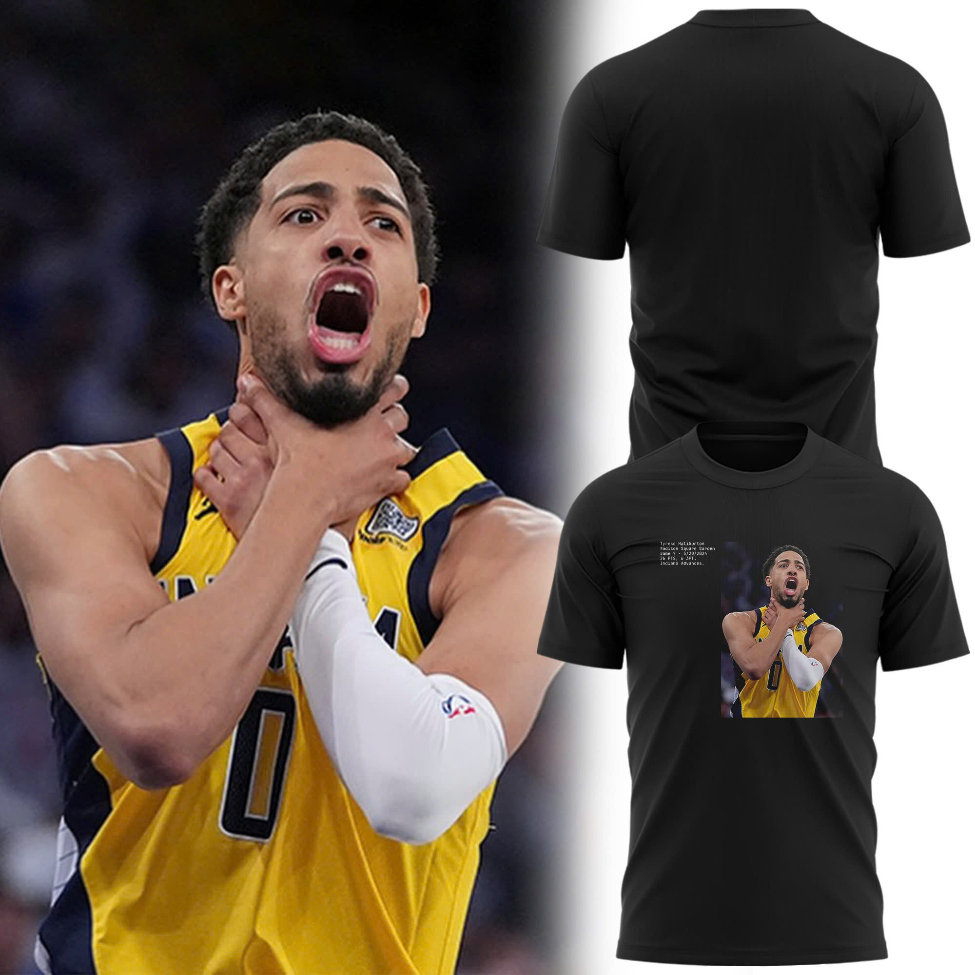 Tyrese Haliburton Choke Indiana Pacers 2025 T-Shirt Basketball Lovers Fan Merch Apparel