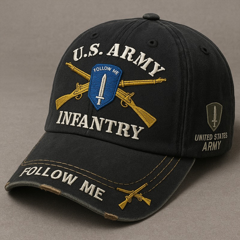 U.S Army Infantry Merch Hat Follow Me Us Army Best Veterans Day Gifts For Proud Dad