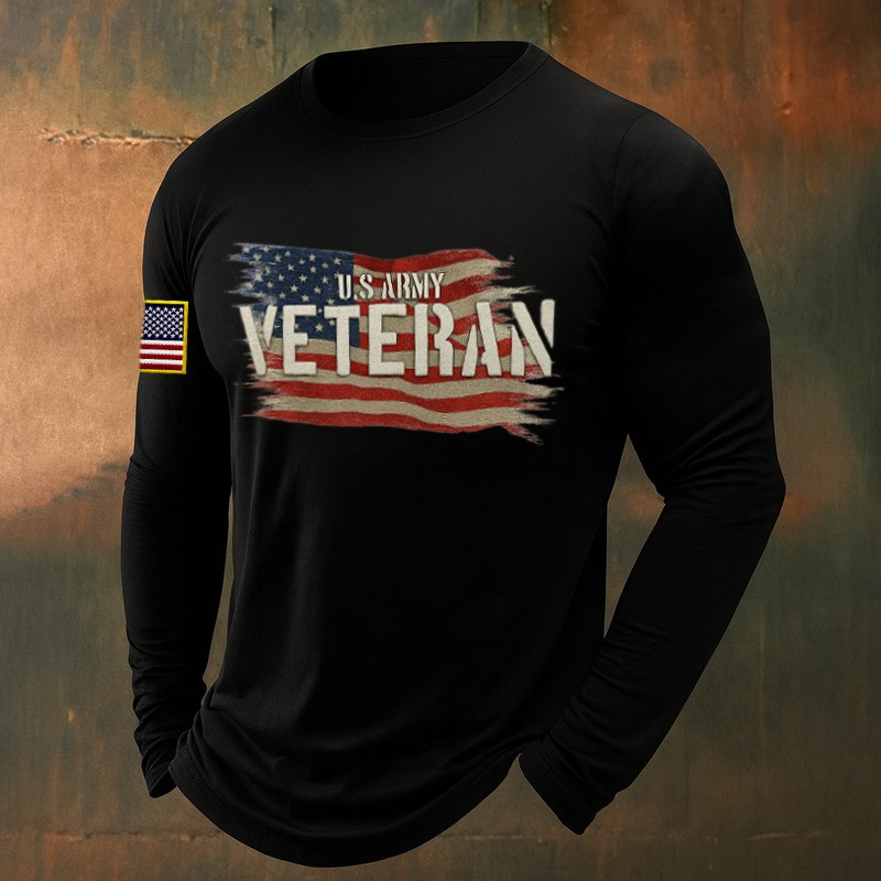 U.S Army Merch Long Sleeve Shirt Us Army Veteran Best American Veteran Gift Ideas