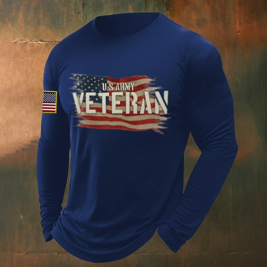U.S Army Merch Long Sleeve Shirt Us Army Veteran Best American Veteran Gift Ideas