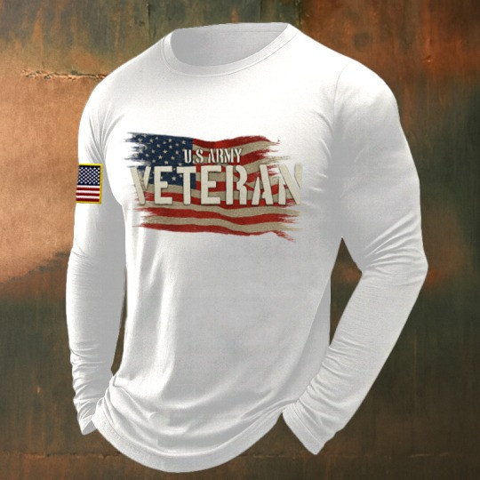 U.S Army Merch Long Sleeve Shirt Us Army Veteran Best American Veteran Gift Ideas