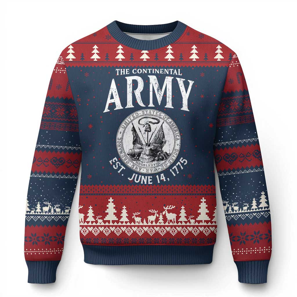 U.S Army Ugly Christmas Sweater The Continental Army Jumper Gift For Veterans