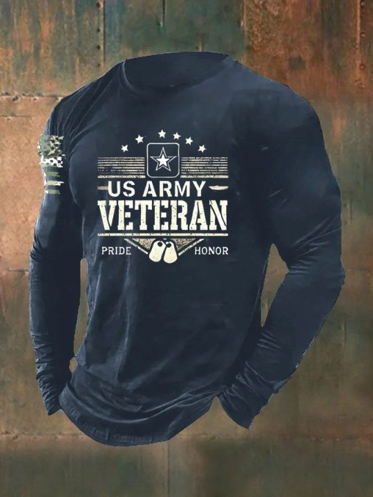 U.S Army Veteran Long Sleeve Shirt Pride Honor Best Retired Soldiers Merch