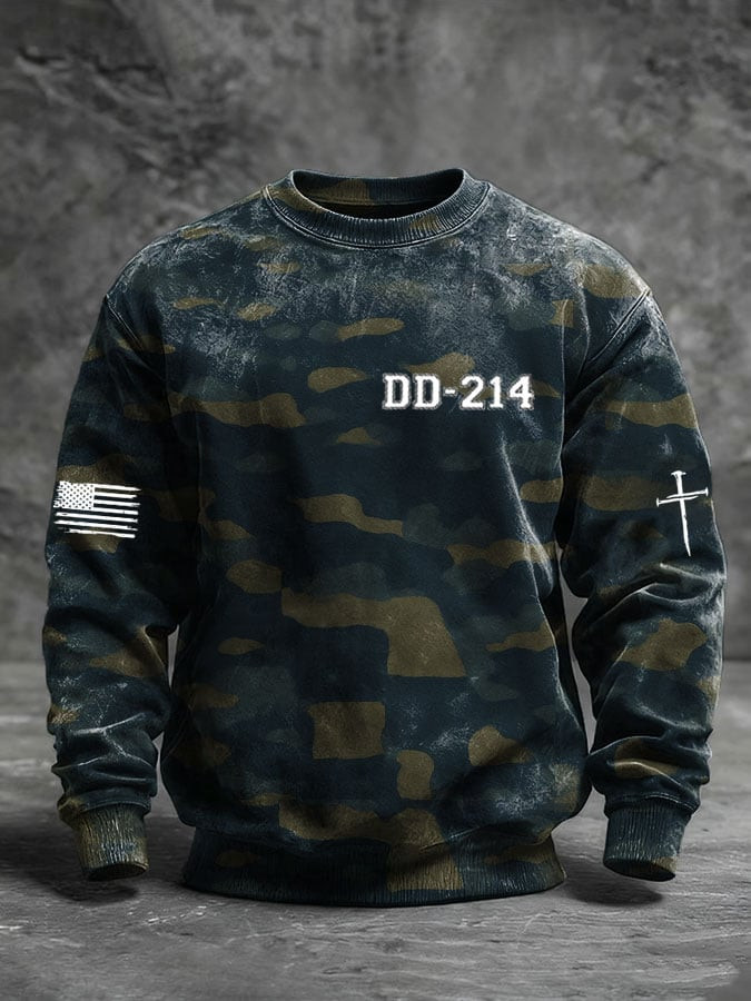 U.S DD-214 Veteran Camo Sweatshirt United States Veterans Day Proud U.S DD-214 Merch