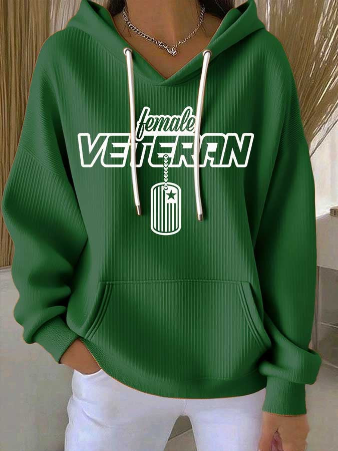 U.S Female Veteran Man Card Hoodie Military Appreciation Clothing Best Veteran Gifts For Her
