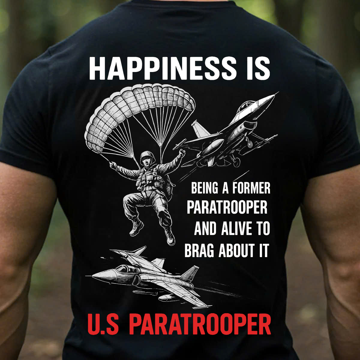 U.S Paratrooper Shirt Veteran Miitary Tee Veterans Day Clothing Best Gift for Dad