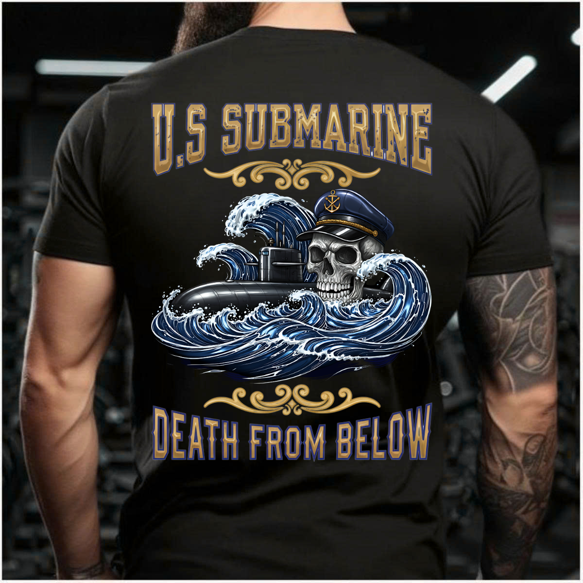 U.S Submarine T-Shirt  Death From Below  Proud Veteran Tee Gift for Grandpa