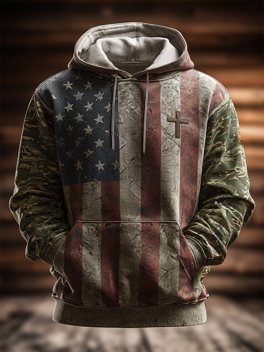 U.S Veteran 250Th Anniversary Camo Hoodie Faith American Flag Honor Veteran Proud Military Merch