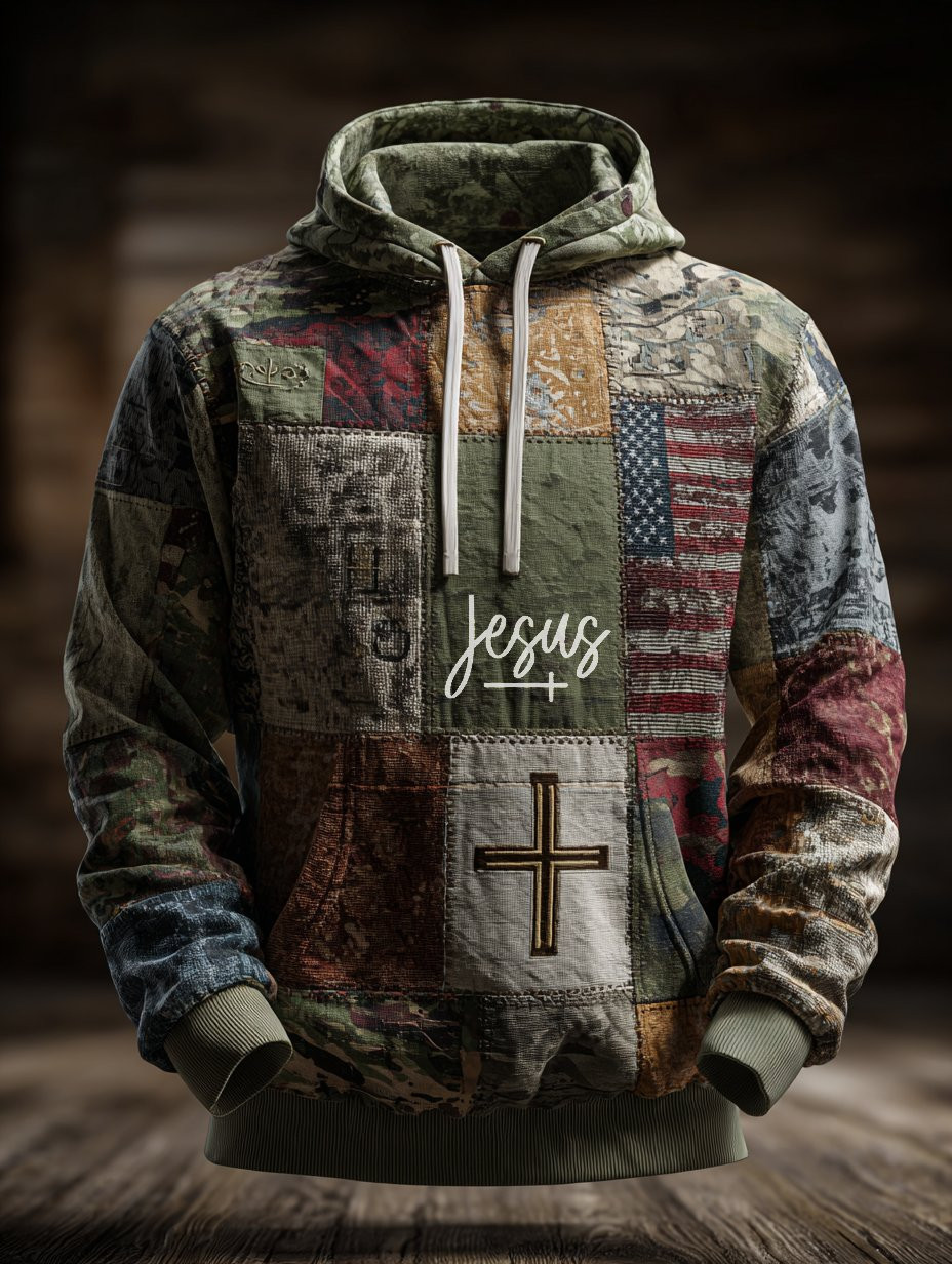 U.S Veteran Hoodie Faith American Flag Freedom Fighter Clothing Cool Veteran Gifts