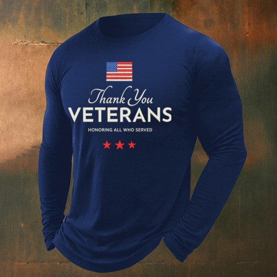 U.S Veteran Merch Long Sleeve Shirt Honoring All Who Served Proud Veteran Gift Ideas
