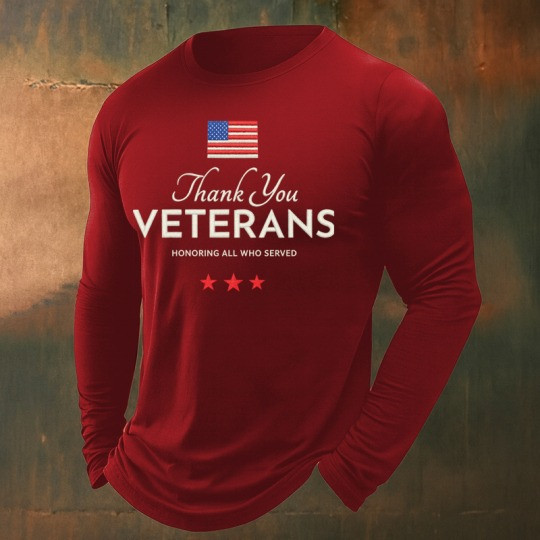 U.S Veteran Merch Long Sleeve Shirt Honoring All Who Served Proud Veteran Gift Ideas
